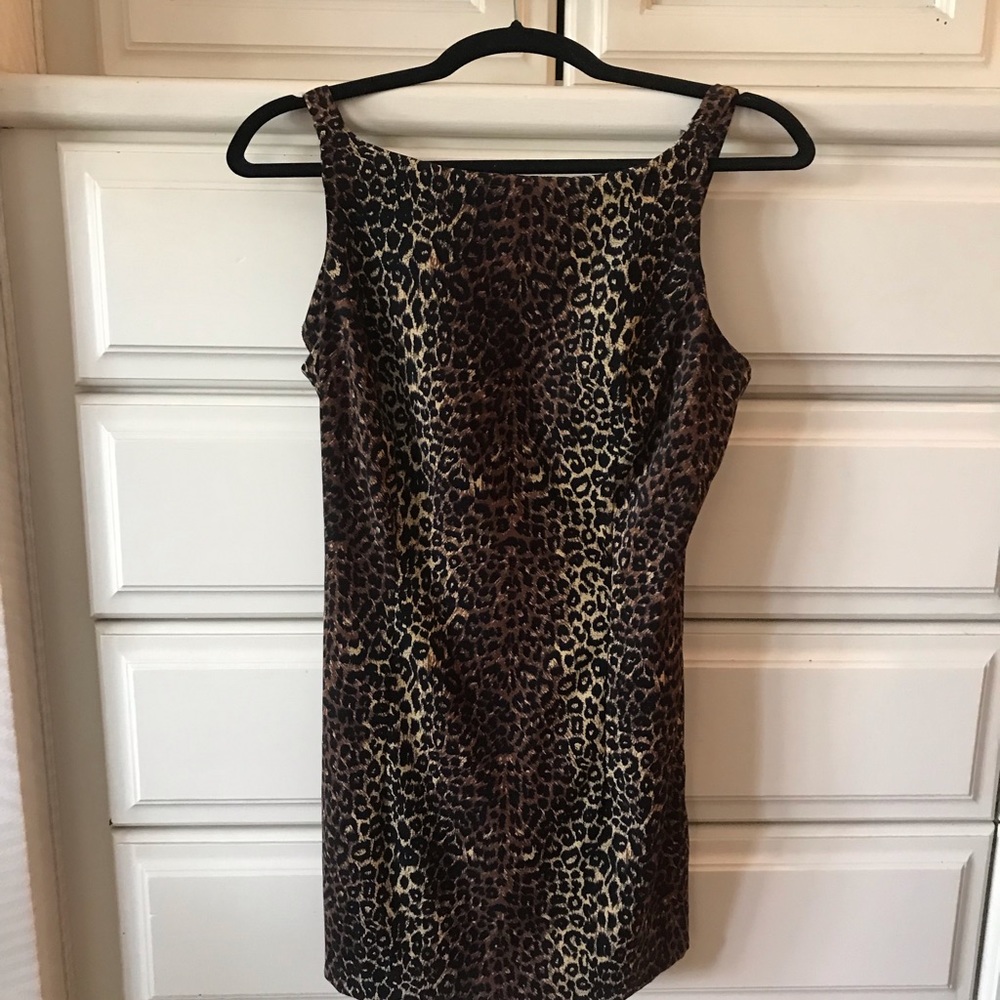 Leopard print mini dress